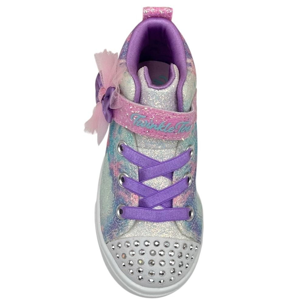 Skechers Twinkle Sparks Toddler Girls Slip-on Shoes Size 8 Lavender Purple Pink - Picture 5 of 13